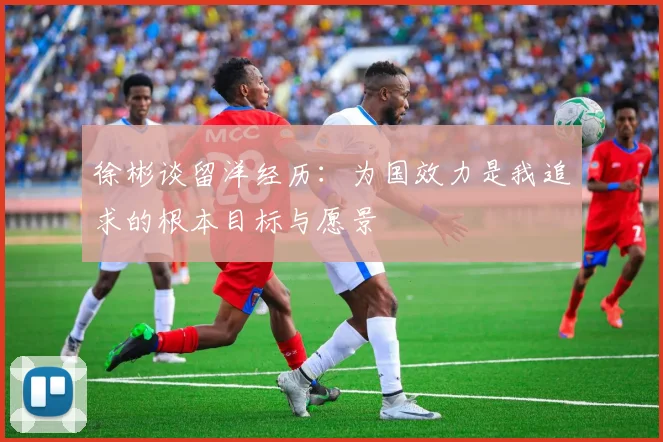 徐彬谈留洋经历：为国效力是我追求的根本目标与愿景